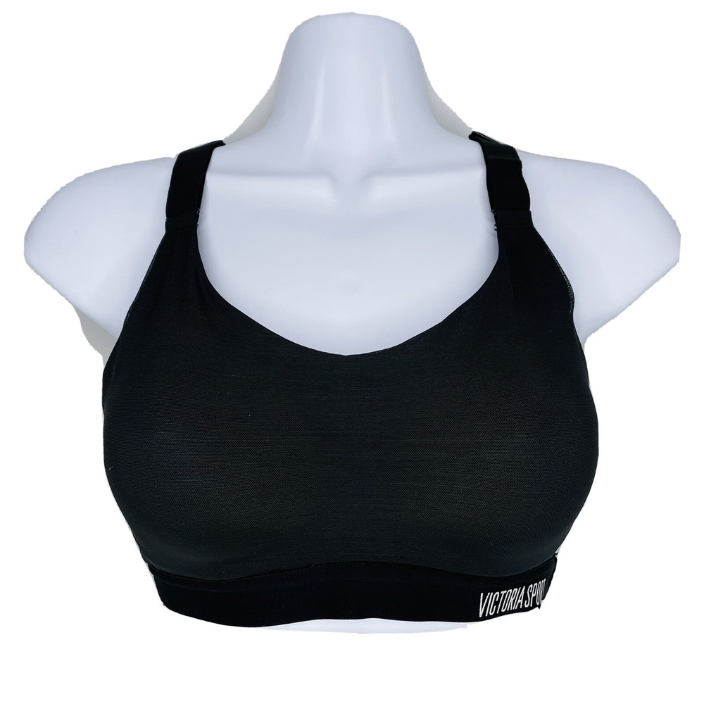 Victoria's Secret Lighweight Victoria Sports Bra Size 32C Black Racerback